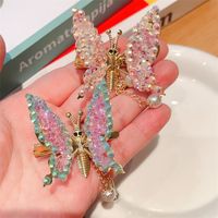 Simple Style Butterfly Alloy Rhinestone Plating Hair Clip 1 Piece main image 2