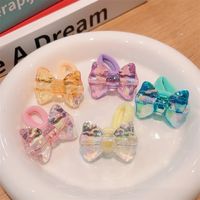 Simple Style Flower Bow Knot Cloth Contrast Collar Hair Tie 1 Set sku image 2