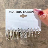 1 Set Fashion Round Square Twist Imitation Pearl Alloy Plating Women's Earrings sku image 8