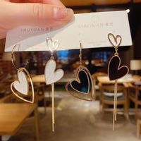 1 Pair Simple Style Heart Shape Alloy Plating Women's Earrings main image 6