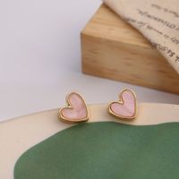 1 Pair Sweet Heart Shape Alloy Plating Women's Ear Clips Ear Studs sku image 3