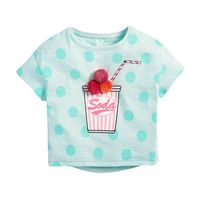 Fashion Cartoon Round Dots Cotton T-shirts & Blouses main image 1