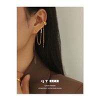 1 Piece Ins Style Geometric Copper Plating Chain Earrings main image 1