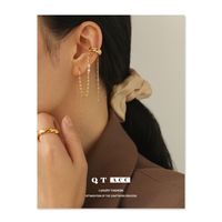 1 Piece Ins Style Geometric Copper Plating Chain Earrings main image 3