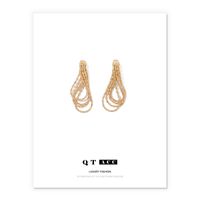 1 Pair Elegant Tassel Brass Plating Drop Earrings sku image 1