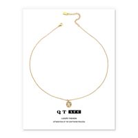 1 Piece Fashion Heart Shape Copper Plating Zircon Pendant Necklace sku image 5