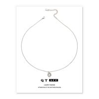 1 Pièce Mode Forme De Cœur Le Cuivre Placage Zircon Pendentif sku image 6