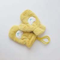 Girl's Cute Bear Plush Gloves sku image 1