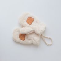 Girl's Cute Bear Plush Gloves sku image 3