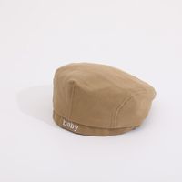 Children Unisex Retro Letter Solid Color Beret Hat sku image 1