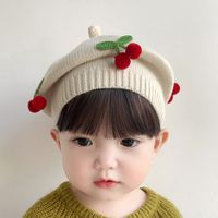 Children Unisex Cute Cherry Beret Hat main image 2