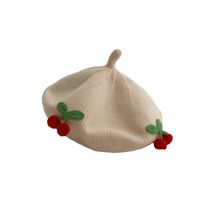 Children Unisex Cute Cherry Beret Hat main image 3