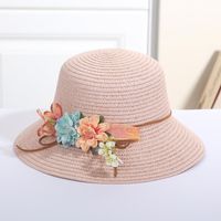 Girl's Fashion Solid Color Bow Knot Straw Hat sku image 18