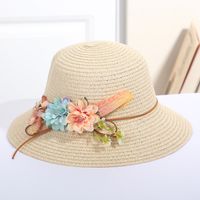 Girl's Fashion Solid Color Bow Knot Straw Hat sku image 16