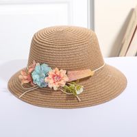 Girl's Fashion Solid Color Bow Knot Straw Hat sku image 19