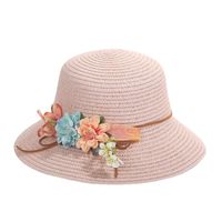 Girl's Fashion Solid Color Bow Knot Straw Hat main image 2