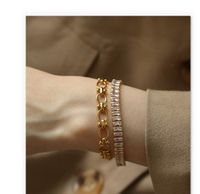 Elegant Geometric Alloy Plating Zircon Women's Bracelets main image 1