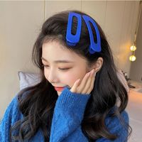 Simple Style Solid Color Plastic Hollow Out Hair Clip 1 Piece main image 5