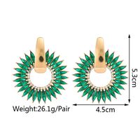 1 Pair Fashion Round Alloy Inlay Artificial Gemstones Women's Ear Studs main image 5