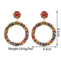 1 Pair Fashion Round Rhinestone Plating Women's Drop Earrings main image 6