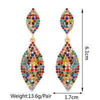 1 Pair Retro Geometric Inlay Rhinestone Artificial Gemstones Drop Earrings main image 9