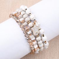 1 Set Fashion Leaf Natural Stone Plating Bracelets sku image 3