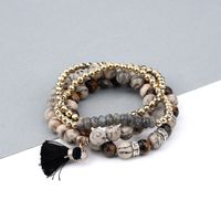 1 Set Fashion Leaf Natural Stone Plating Bracelets sku image 5