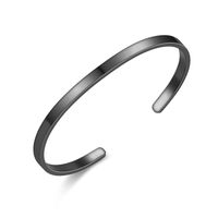 1 Piece Simple Style Solid Color Stainless Steel Polishing Plating Bangle main image 6
