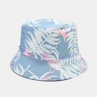 Women's Simple Style Flower Printing Flat Eaves Bucket Hat sku image 27