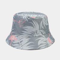 Women's Simple Style Flower Printing Flat Eaves Bucket Hat sku image 26