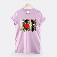 Women's T-shirt Short Sleeve T-shirts Printing Fashion Letter Leopard main image 3