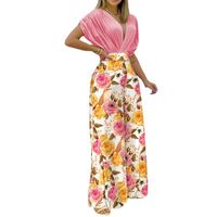 Women's Streetwear Color Block Flower Polyester Printing Pants Sets main image 5
