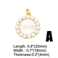 1 Piece Fashion Korean Style Heart Shape Copper Plating Inlay Pearl Zircon 18k Gold Plated Pendants Jewelry Accessories main image 5