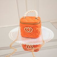 Women's Small Spring&summer Pvc Heart Shape Fashion Bucket Zipper Bucket Bag sku image 7
