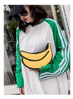 Women's Small Pu Leather Banana Fashion Dumpling Shape Zipper Crossbody Bag sku image 1