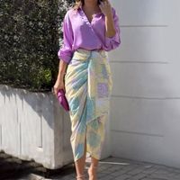 Women's Elegant Abstract Polyester Printing Skirt Sets main image 2