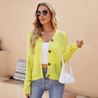 Women's Sweater Long Sleeve Sweaters & Cardigans Patchwork Fashion Solid Color main image 5