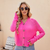 Women's Sweater Long Sleeve Sweaters & Cardigans Patchwork Fashion Solid Color main image 4
