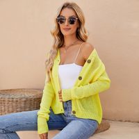 Women's Sweater Long Sleeve Sweaters & Cardigans Patchwork Fashion Solid Color main image 1