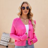 Women's Sweater Long Sleeve Sweaters & Cardigans Patchwork Fashion Solid Color main image 2