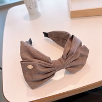 Retro Bow Knot Flannel Hair Band 1 Piece sku image 5