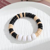 Fashion Geometric Letter Beaded Imitation Pearl Wood Handmade Women's Bracelets main image 5