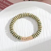 Fashion Geometric Letter Beaded Imitation Pearl Wood Handmade Women's Bracelets sku image 2