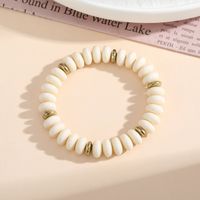 Fashion Geometric Letter Beaded Imitation Pearl Wood Handmade Women's Bracelets sku image 4