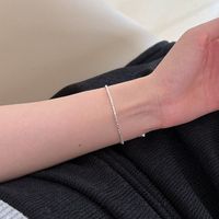 1 Piece Simple Style Solid Color Sterling Silver Plating Bracelets main image 1
