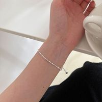 1 Piece Simple Style Solid Color Sterling Silver Plating Bracelets main image 5