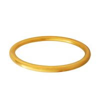 Simple Style Solid Color Titanium Steel Plating 18k Gold Plated Bangle main image 3