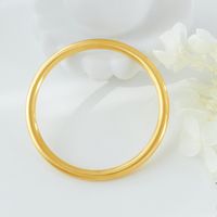 Simple Style Solid Color Titanium Steel Plating 18k Gold Plated Bangle main image 2