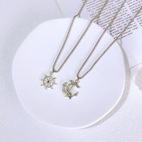 1 Piece Fashion Rudder Anchor Alloy Silver Plated Unisex Pendant Necklace main image 1