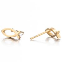 1 Pair Simple Style Fish Stainless Steel Ear Studs main image 5